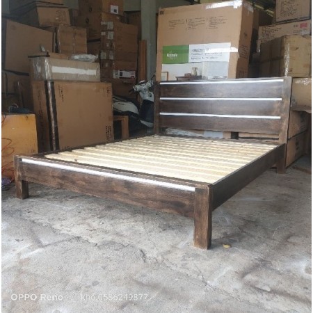 Dark Walnut Oil : Giường Ngủ Gỗ Sồi - 1m4 x 2m 